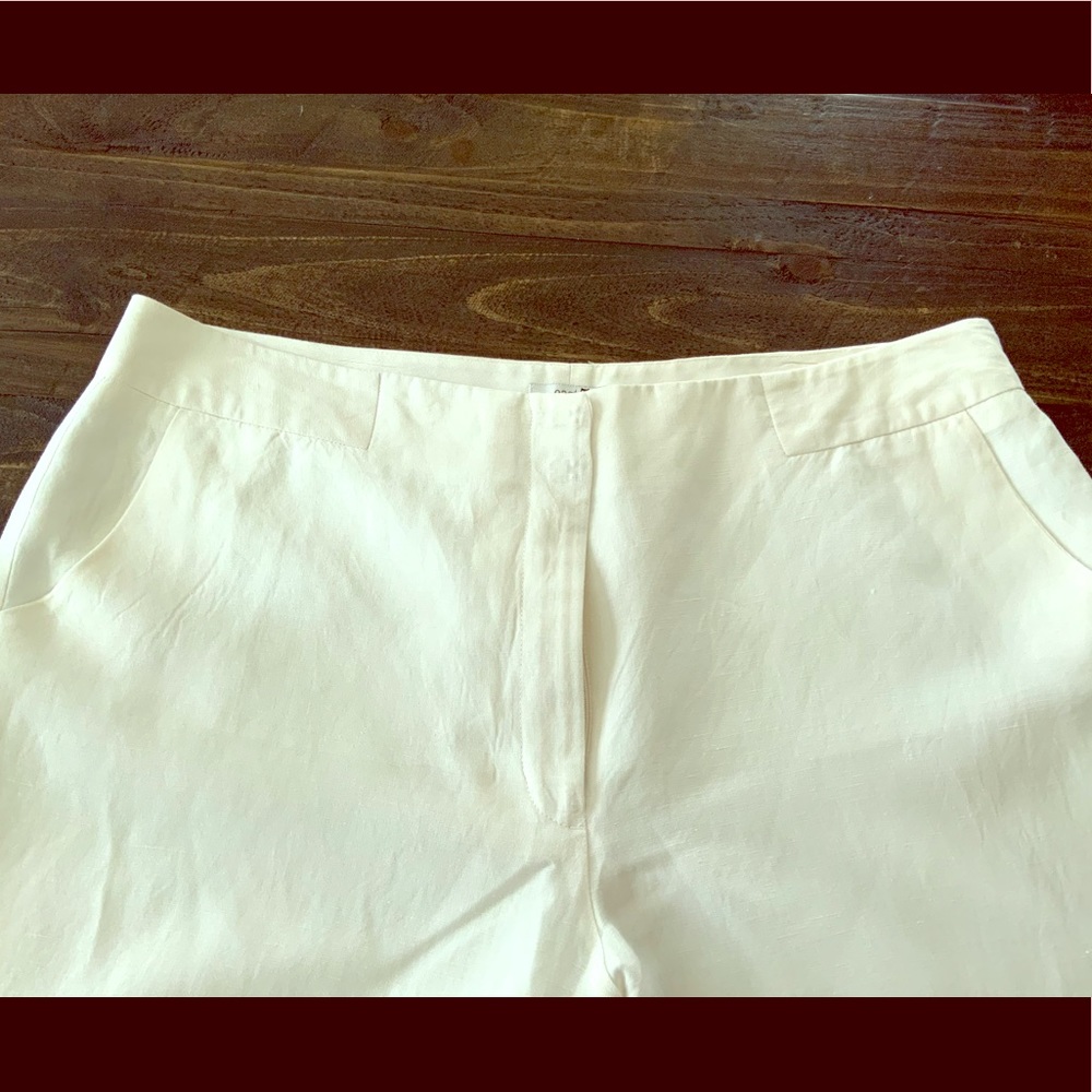 White/ivory NWOT linen/rayon blend pants